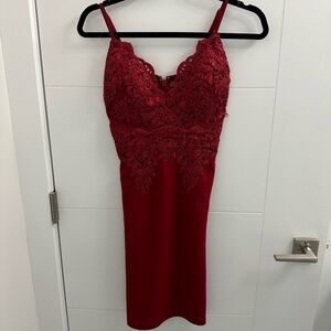 Nice fitted dress with zipper.